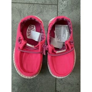 HEYDUDE  Youth Pink Canvas Slip-On Casual Shoes Kids US 5 EU 21